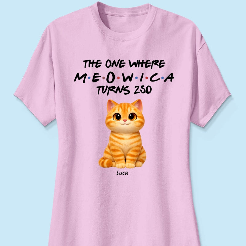 The One Where Meowica Turns 250 - Personalized Shirt - America 250th Anniversary Shirt for Cat Lovers