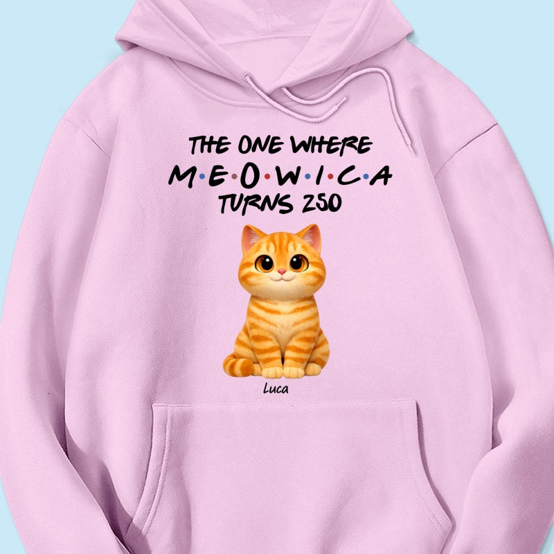 The One Where Meowica Turns 250 - Personalized Shirt - America 250th Anniversary Shirt for Cat Lovers