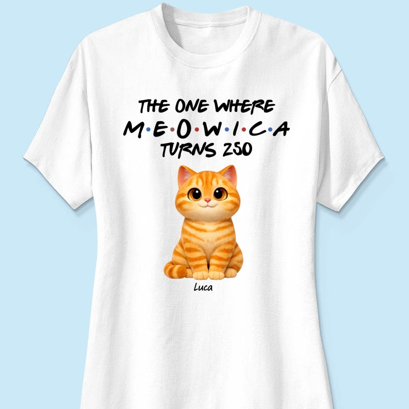 The One Where Meowica Turns 250 - Personalized Shirt - America 250th Anniversary Shirt for Cat Lovers