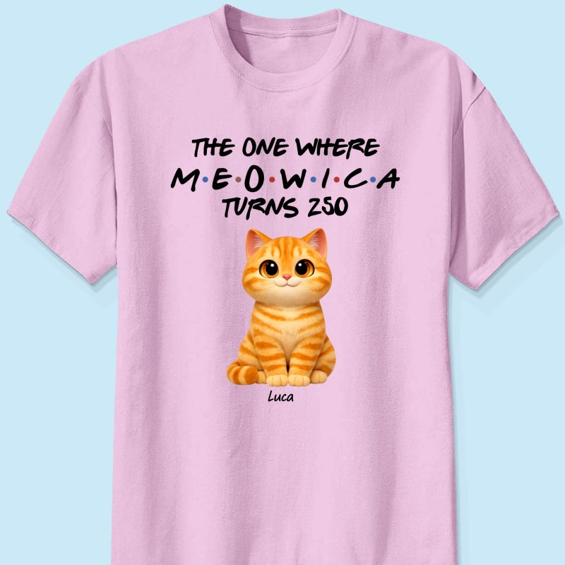 The One Where Meowica Turns 250 - Personalized Shirt - America 250th Anniversary Shirt for Cat Lovers