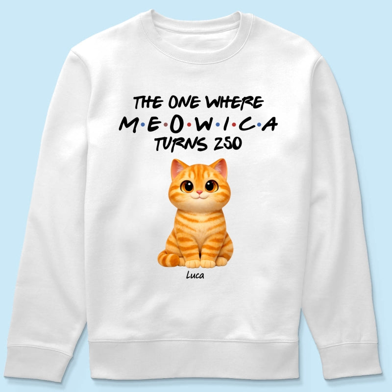 The One Where Meowica Turns 250 - Personalized Shirt - America 250th Anniversary Shirt for Cat Lovers