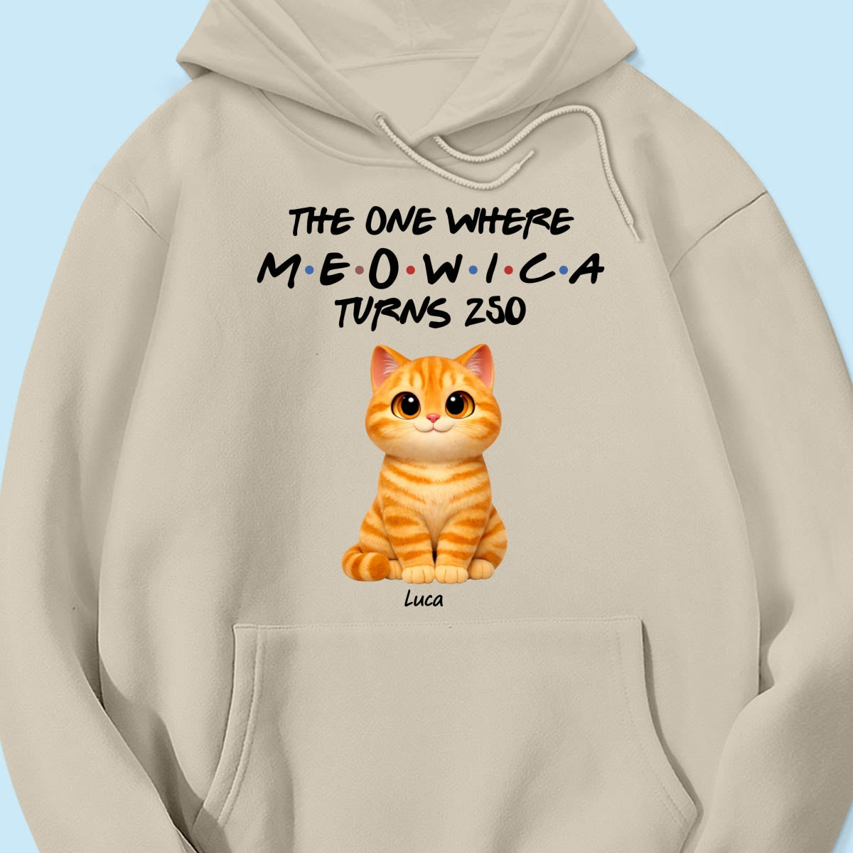 The One Where Meowica Turns 250 - Personalized Shirt - America 250th Anniversary Shirt for Cat Lovers