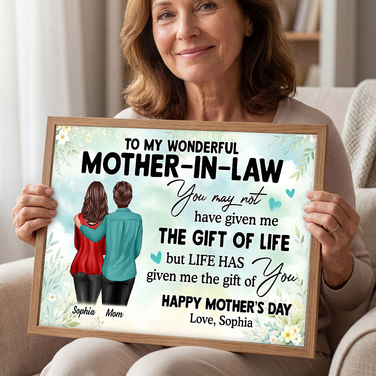 To My Mother-In-Law Happy Mother's Day - Personalized Poster - Heartwarming Mother's Day Gift For Mother-In-Law