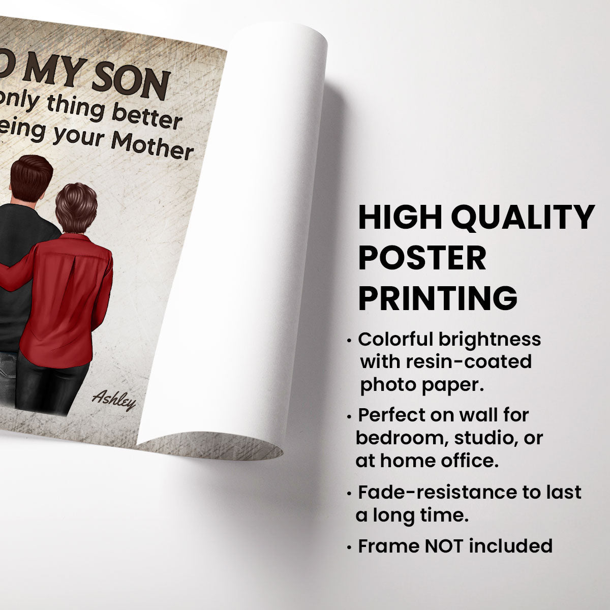 Retro Vintage From Mom To Son Watching You Be A Dad Kids Holding Hand - Personalized Poster - Father's Day Gift For Son