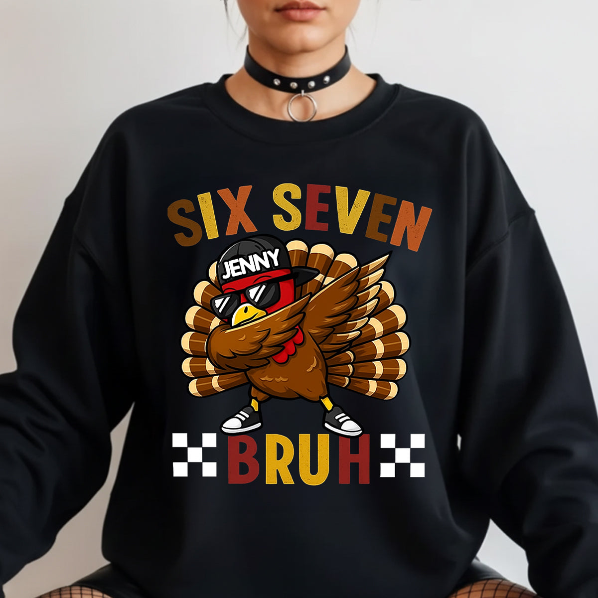 Viral Six Seven 67 Gen Z Funny Teen Slang Thanksgiving - Personalized Shirt - Christmas Gift for Daughter, Son, Grandkids