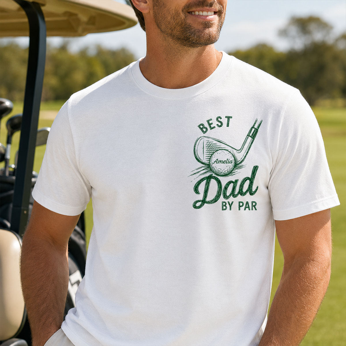Best Dad By Par Golf Lover - Personalized Shirt - Father's Day Gift for Dad, Husband