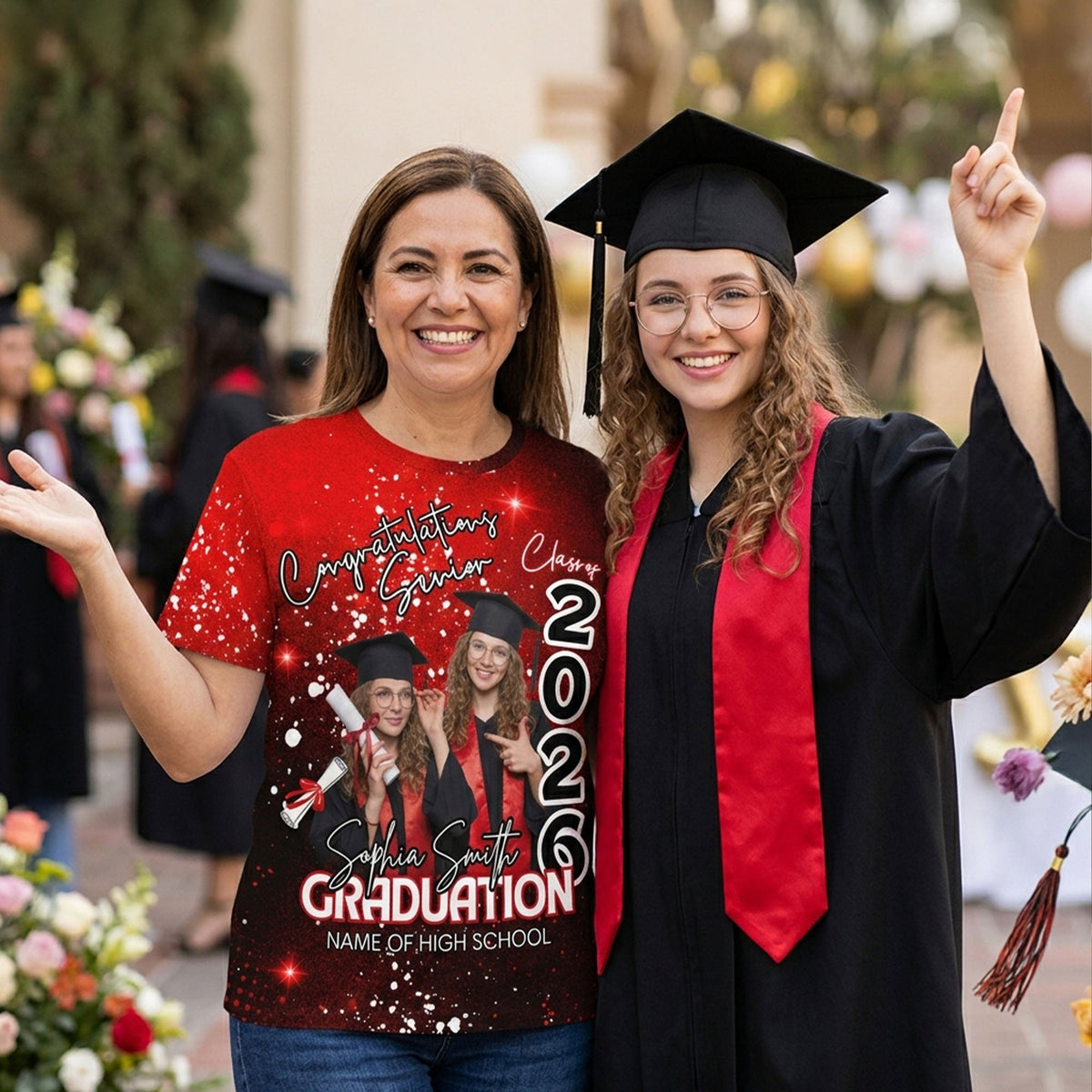 Class Of A Graduate Custom Photo - Personalized Shirt - Family Matching Graduation Shirt, Graduation Party Gift, Senior Class of 2026