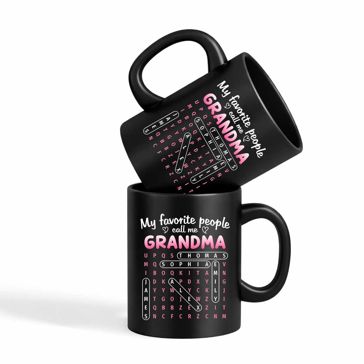Favorite People Call Me Grandma Word Search Puzzle - Personalized Mug - Mother's Day Gift For Grandma