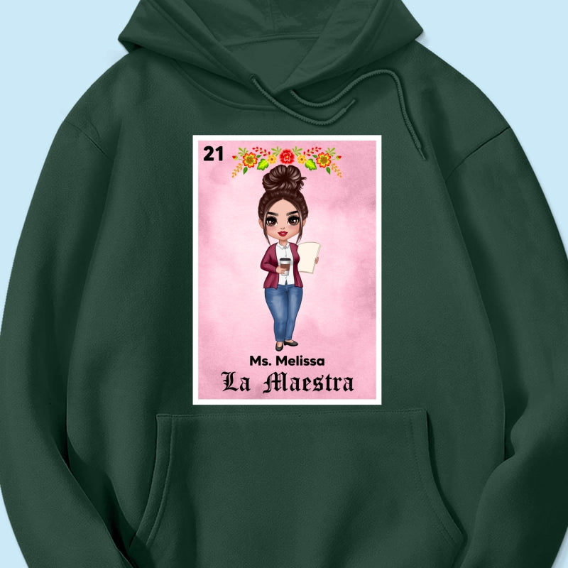 Teacher Maestra Loteria Card Personalized Shirt