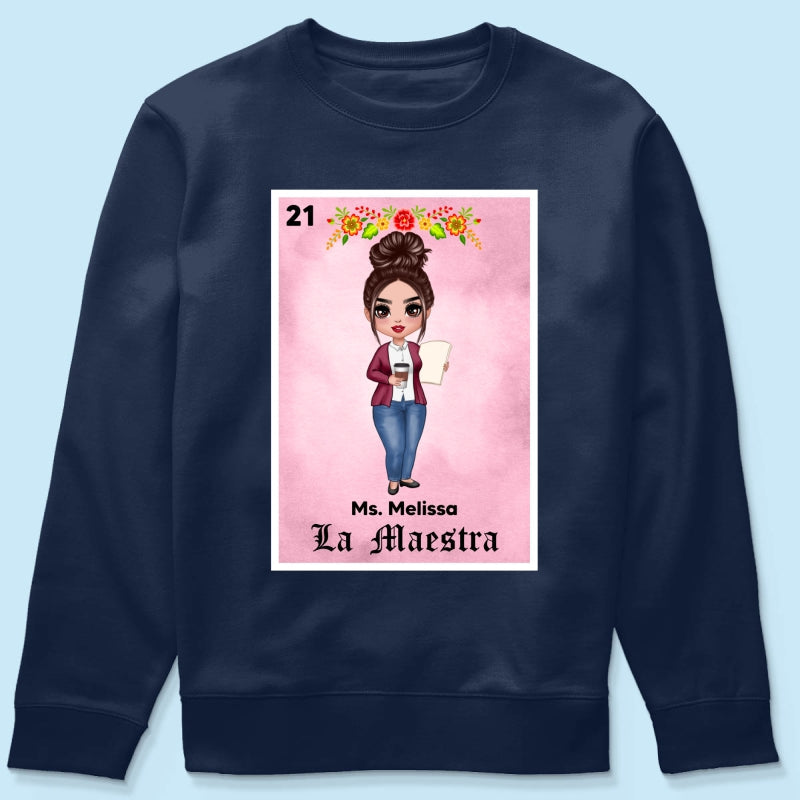 Teacher Maestra Loteria Card Personalized Shirt