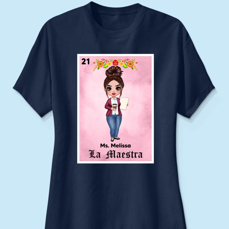 Teacher Maestra Loteria Card Personalized Shirt