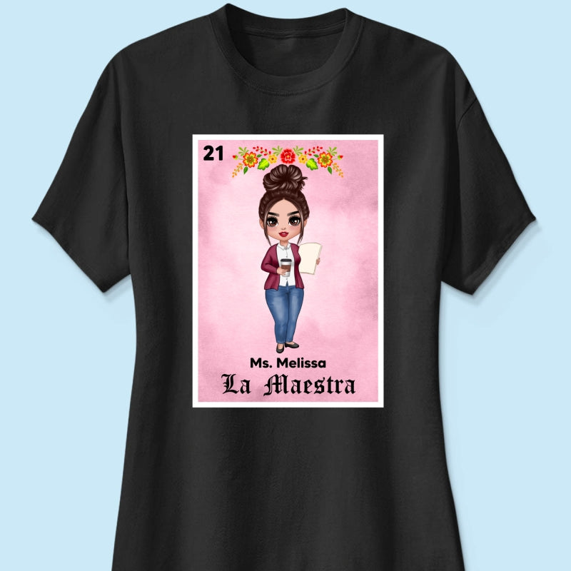 Teacher Maestra Loteria Card Personalized Shirt
