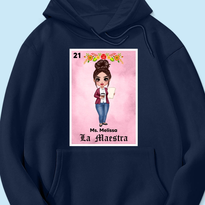 Teacher Maestra Loteria Card Personalized Shirt