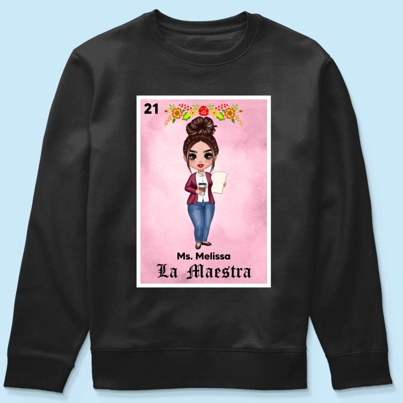 Teacher Maestra Loteria Card Personalized Shirt
