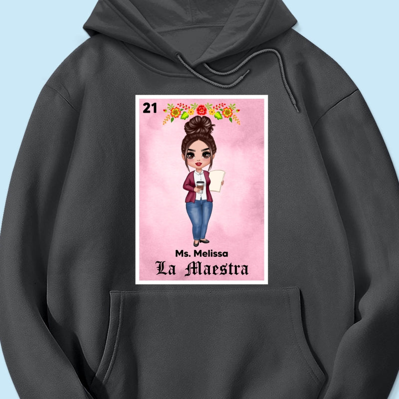 Teacher Maestra Loteria Card Personalized Shirt