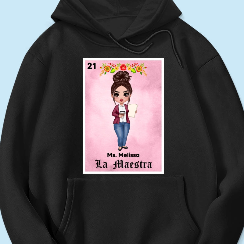 Teacher Maestra Loteria Card Personalized Shirt