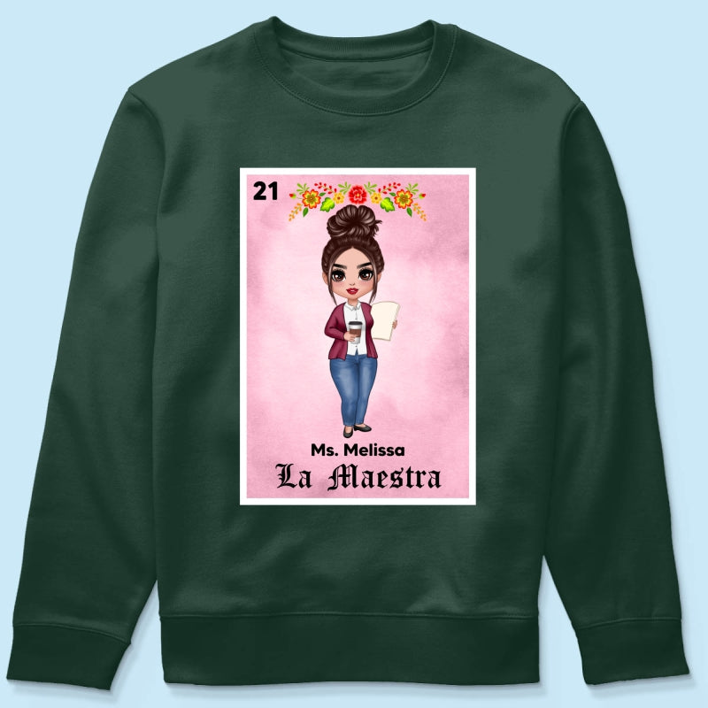Teacher Maestra Loteria Card Personalized Shirt