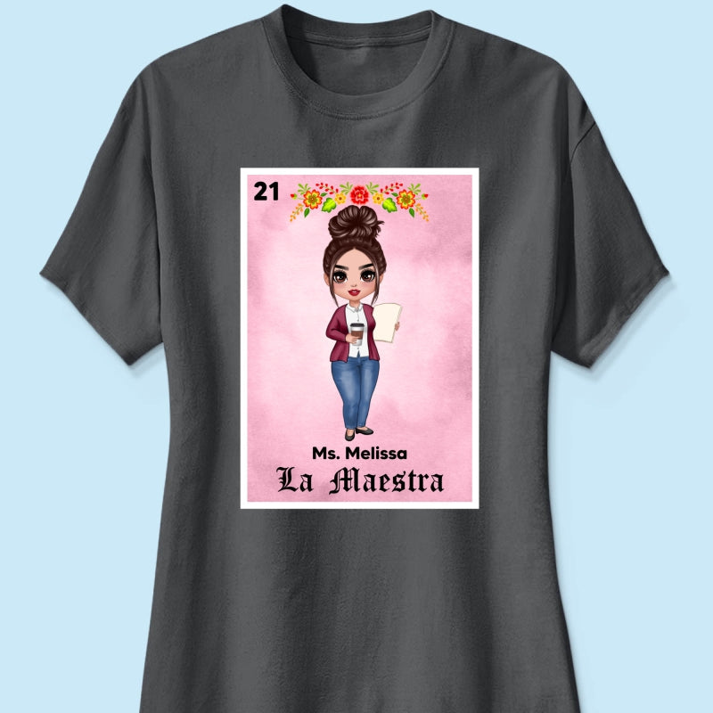 Teacher Maestra Loteria Card Personalized Shirt