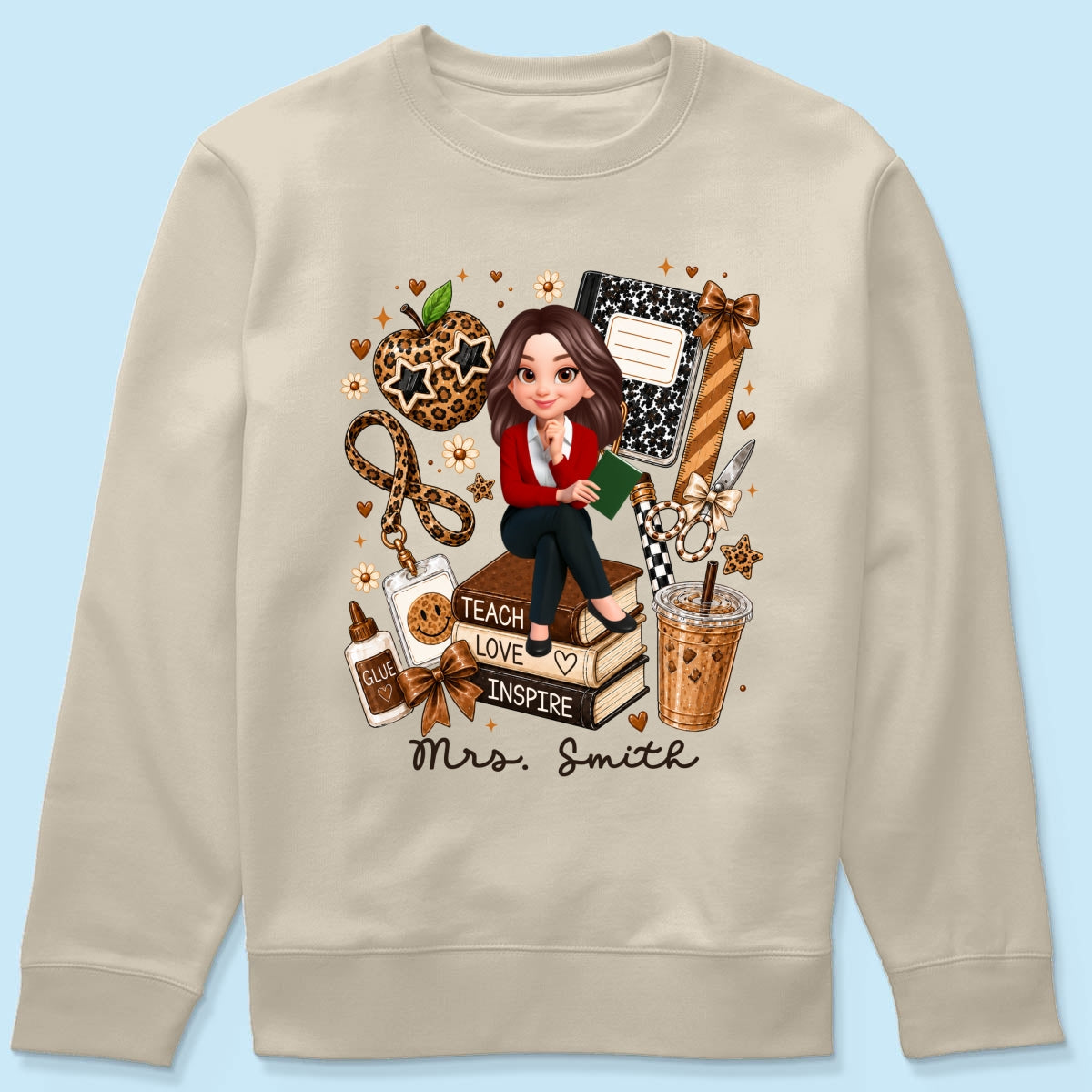 Leopard Style Teacher Life - Personalized Shirt - Back To School Gift For Teacher