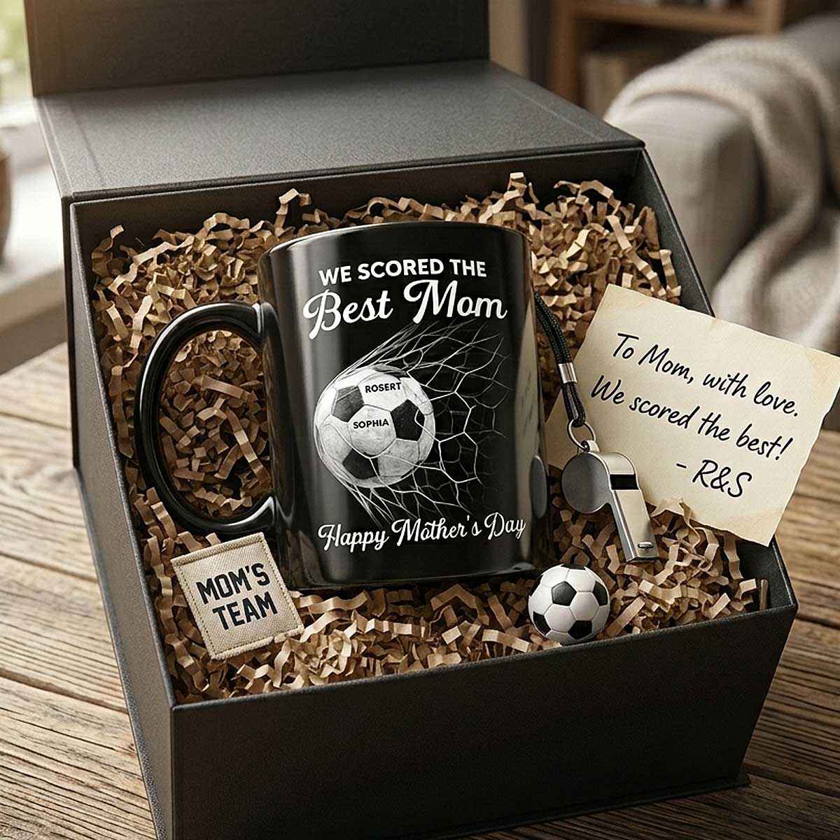 We Scored The Best Mom - Personalized Mug - Mother's Day Gift For Soccer Mom