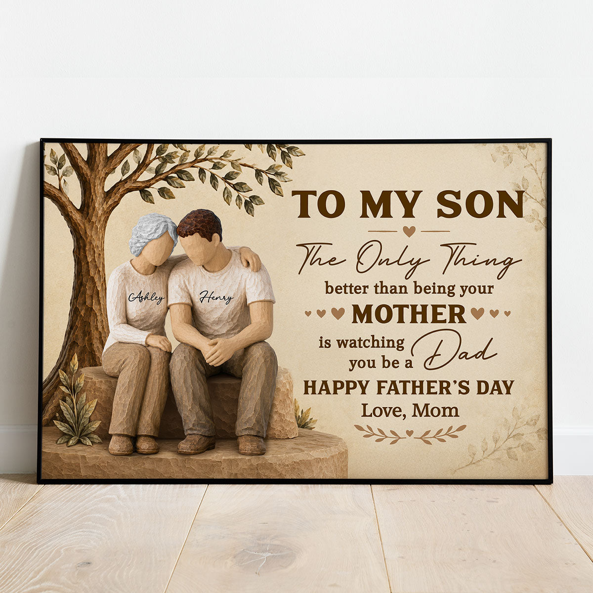 To My Son Watching You Be A Dad From Mom - Personalized Poster - Father's Day Gift For Son