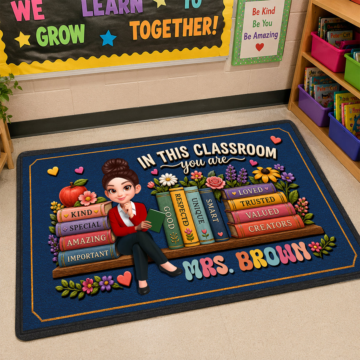 In This Classroom Teacher Welcome - Personalized Doormat - Back to School Decor for Teachers