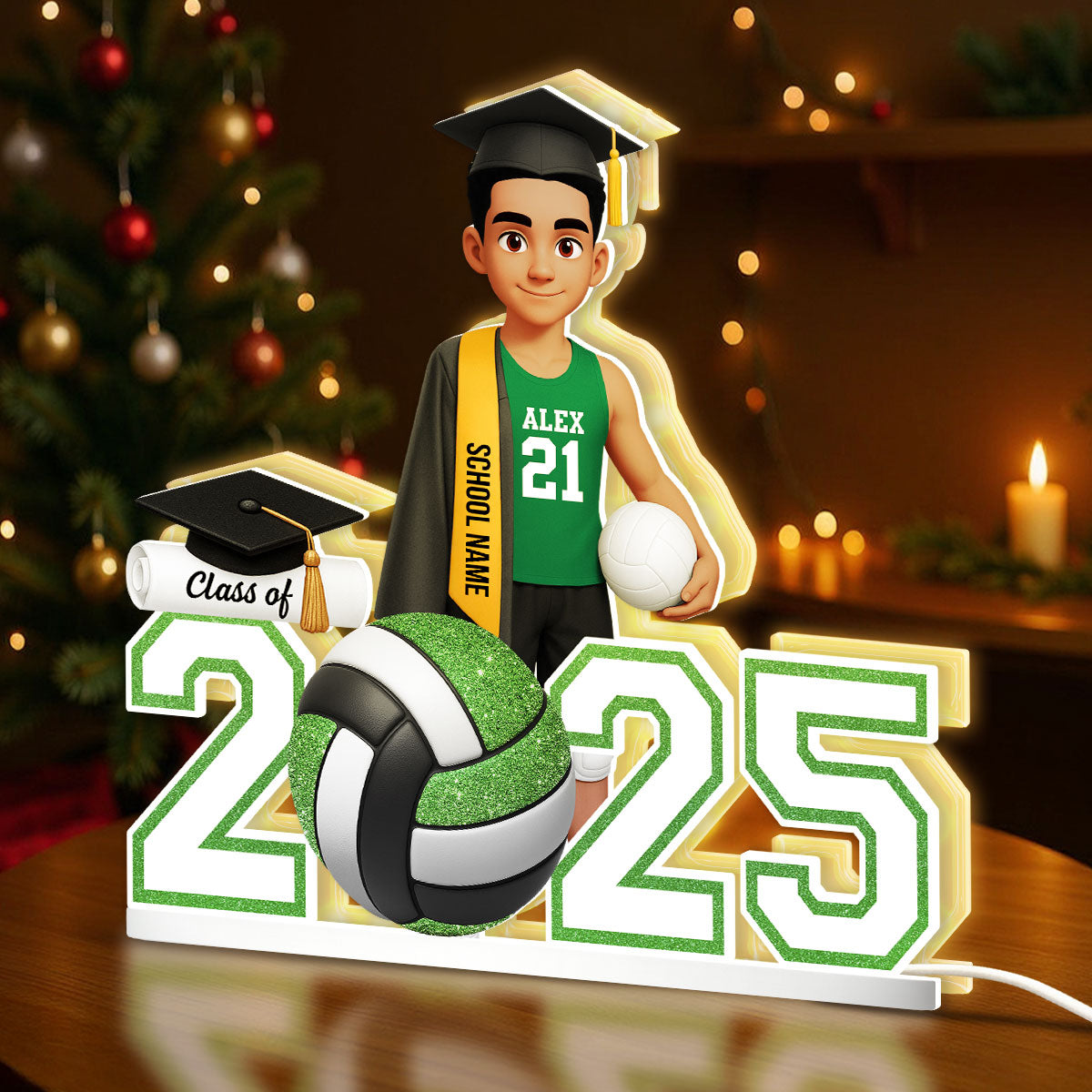 Senior Volleyball Player Graduation - Personalized Light Box - Christmas Gift Graduation Gift
