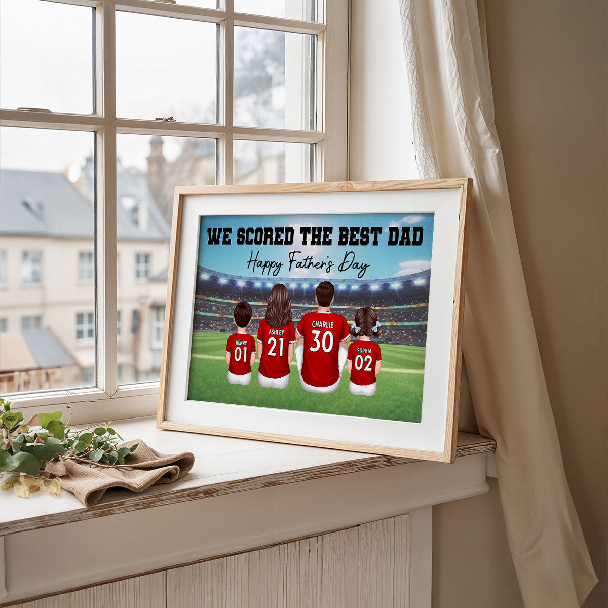 We Scored The Best Dad Family At Stadium - Personalized Poster - Father's Day Gift For Soccer Dad