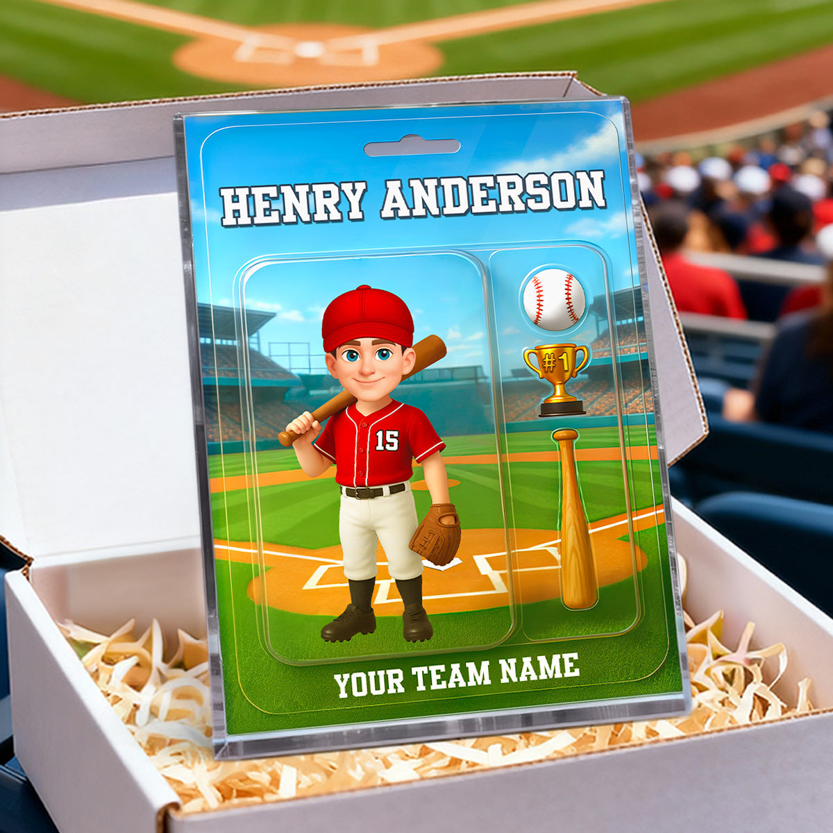 Baseball Player Baseball Things - Personalized Acrylic Block Plaque - Christmas Gift For Baseball Players