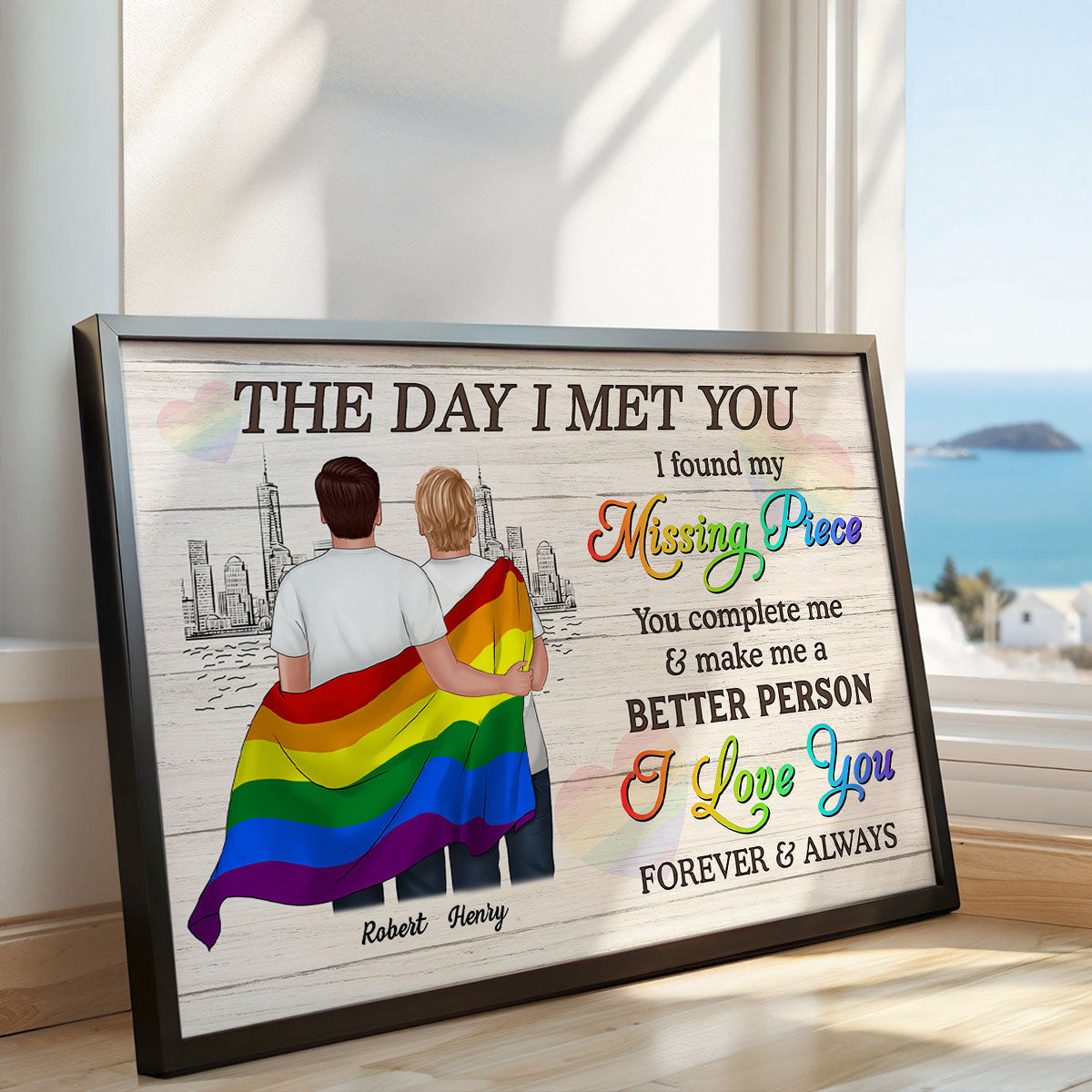 Pride Month LGBTQ+ Couple The Day I Met You Personalized Poster, Gift For Couple