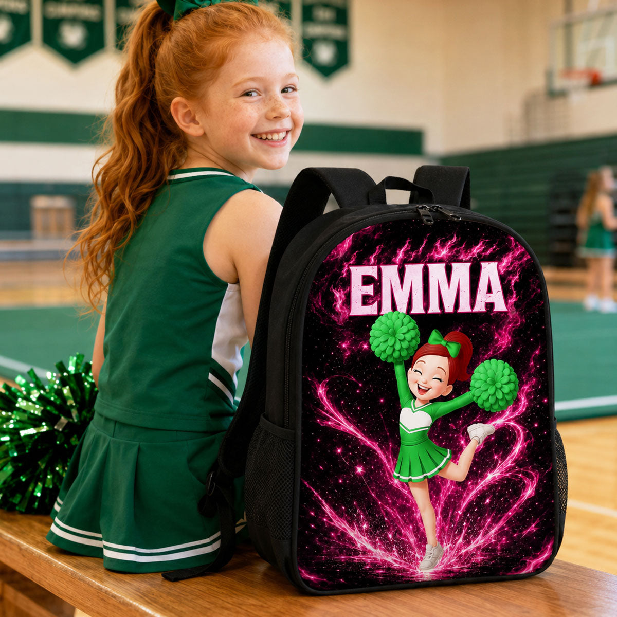 Cheerleader Trendy Design Backpack for Boys Girls - Personalized Backpack - Back to School Gift for Daughter, Son