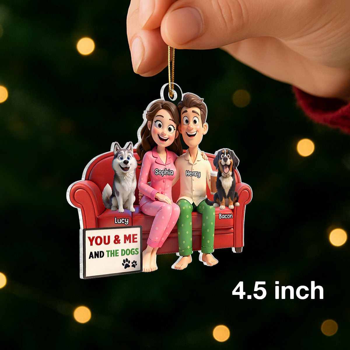 Cartoon Couple You & Me We Got This - Personalized Acrylic Ornament - Christmas Gift for him, Gift for her