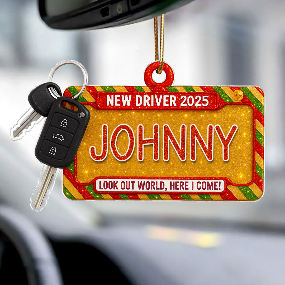 New Driver Look Out World, Here I Come - Personalized Acrylic Ornament - Unique Christmas Gift For New Driver