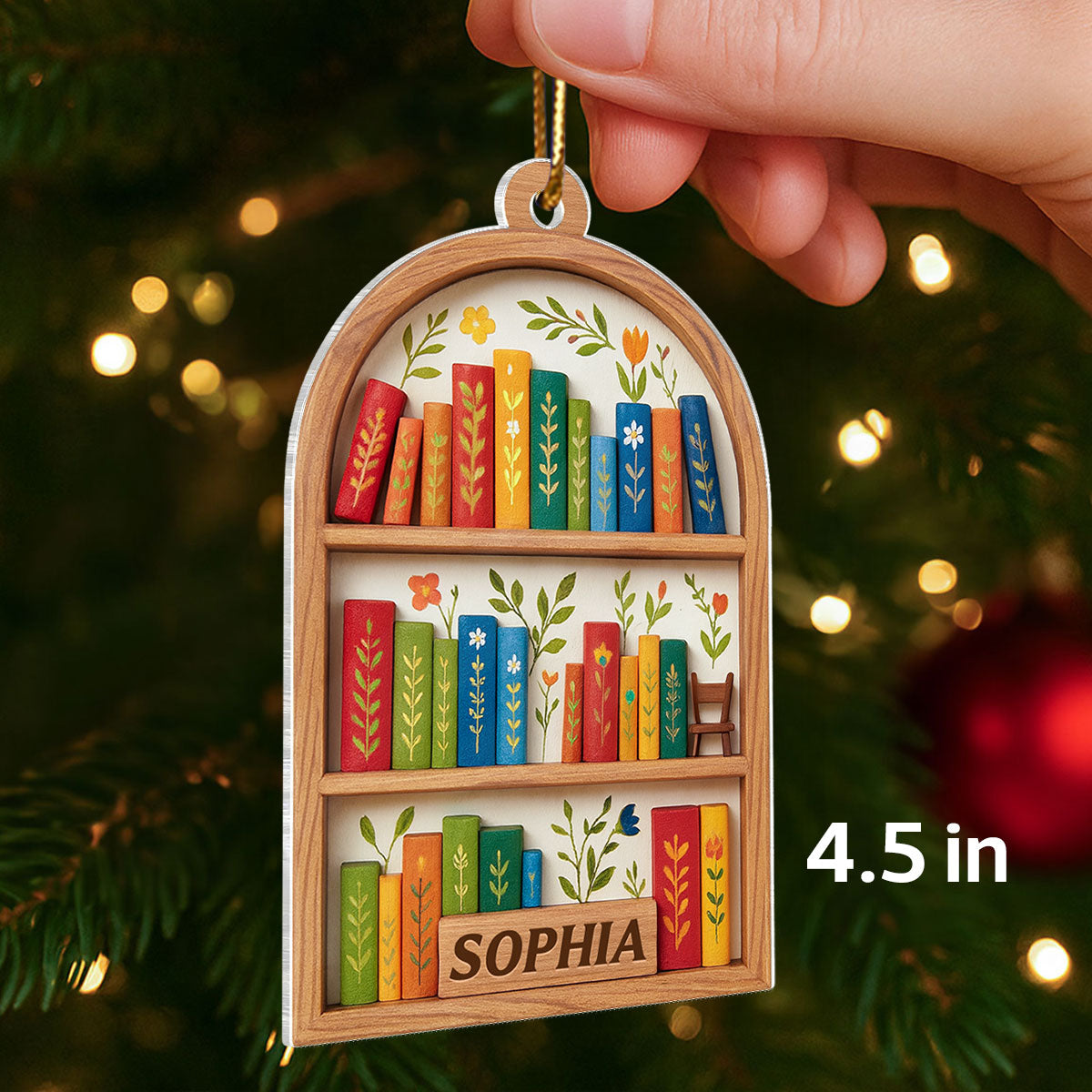 Quiet Moments With Books – Personalized Acrylic Ornament – Sentimental Gift for Book Lovers
