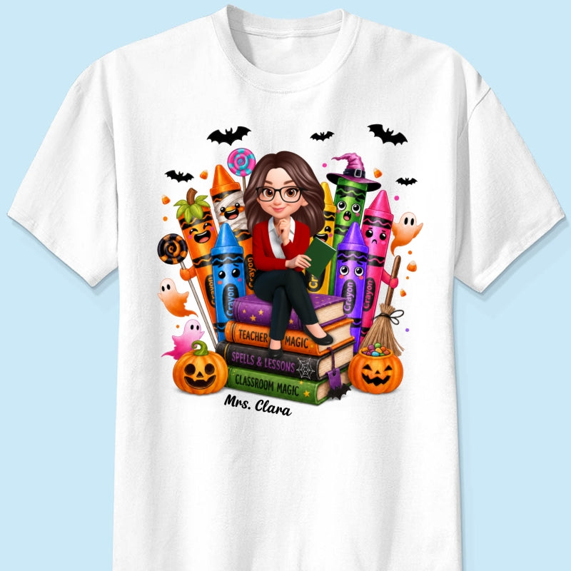 Teacher Halloween Crayon Crew - Personalized Shirt