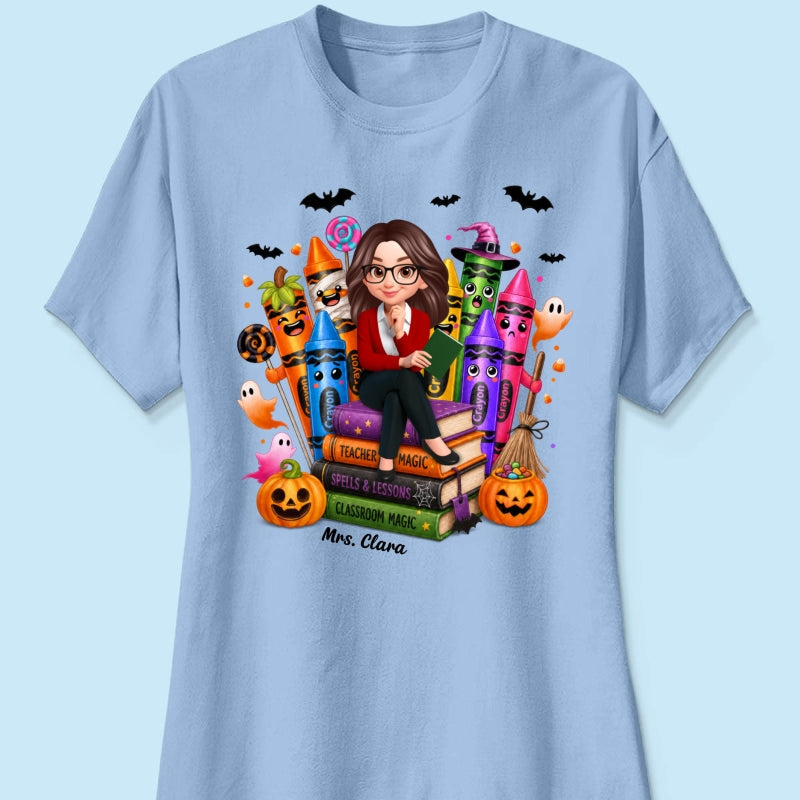 Teacher Halloween Crayon Crew - Personalized Shirt