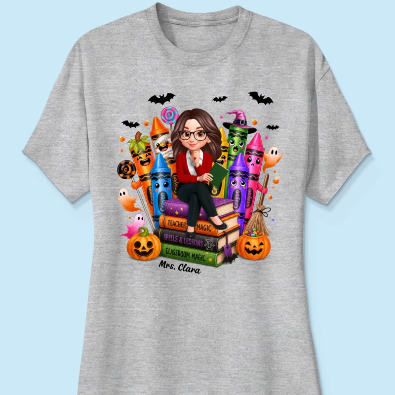 Teacher Halloween Crayon Crew - Personalized Shirt