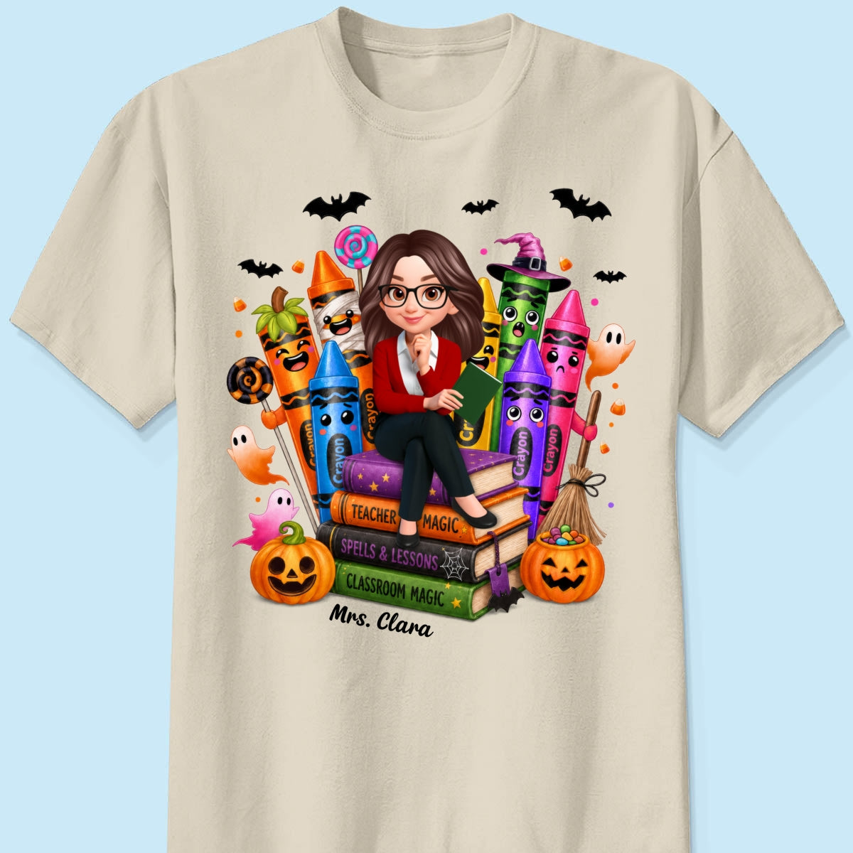 Teacher Halloween Crayon Crew - Personalized Shirt