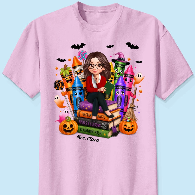 Teacher Halloween Crayon Crew - Personalized Shirt