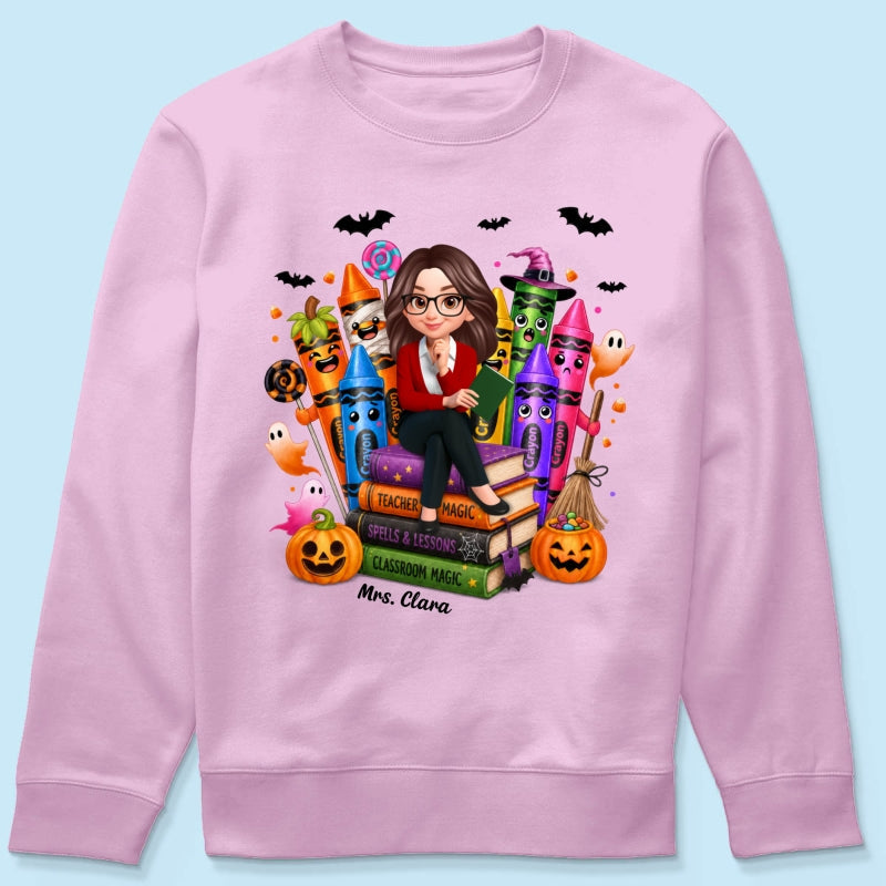 Teacher Halloween Crayon Crew - Personalized Shirt