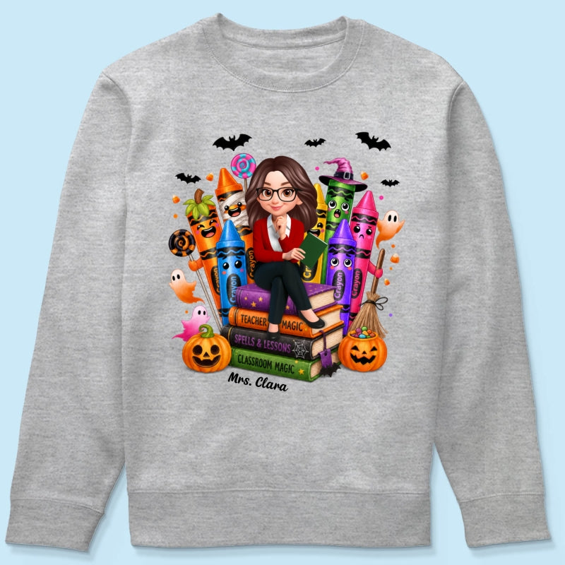 Teacher Halloween Crayon Crew - Personalized Shirt