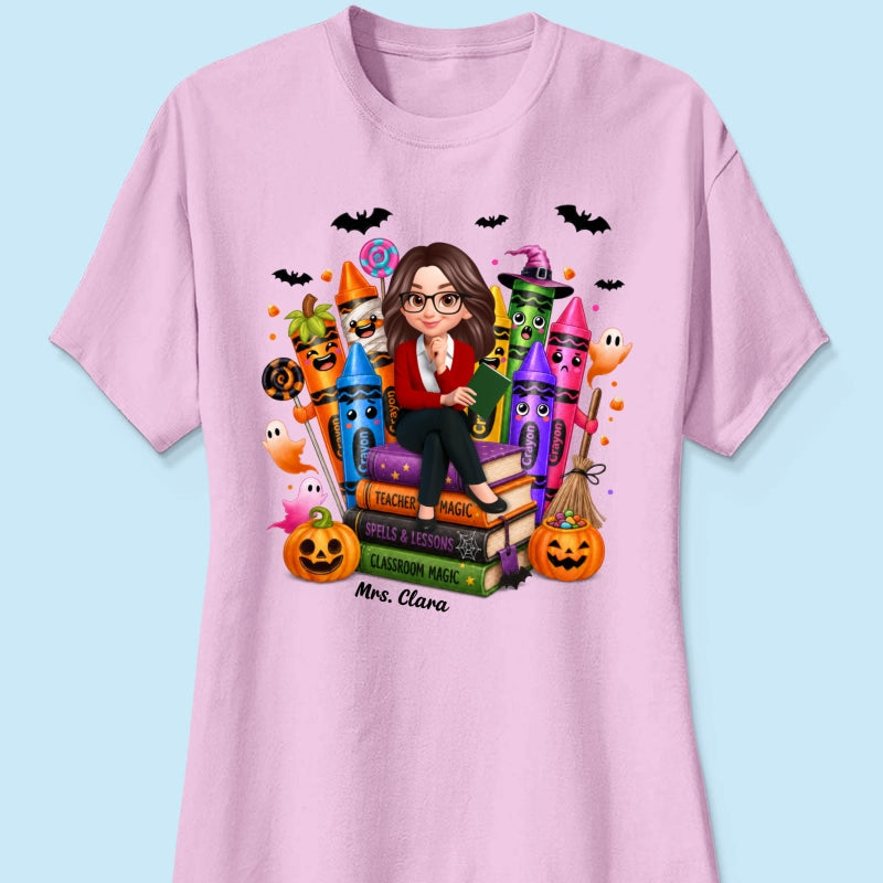 Teacher Halloween Crayon Crew - Personalized Shirt