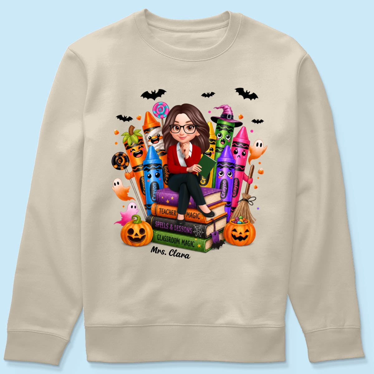 Teacher Halloween Crayon Crew - Personalized Shirt