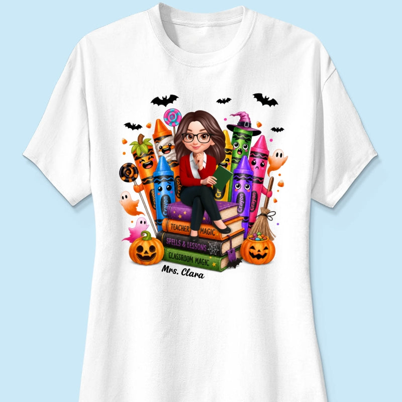 Teacher Halloween Crayon Crew - Personalized Shirt