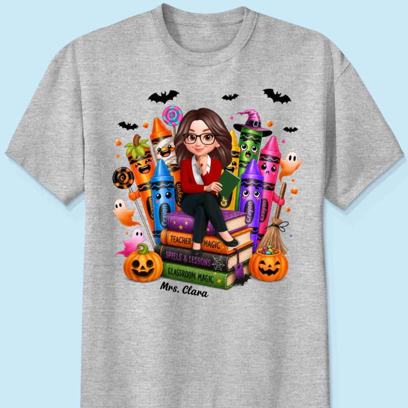 Teacher Halloween Crayon Crew - Personalized Shirt