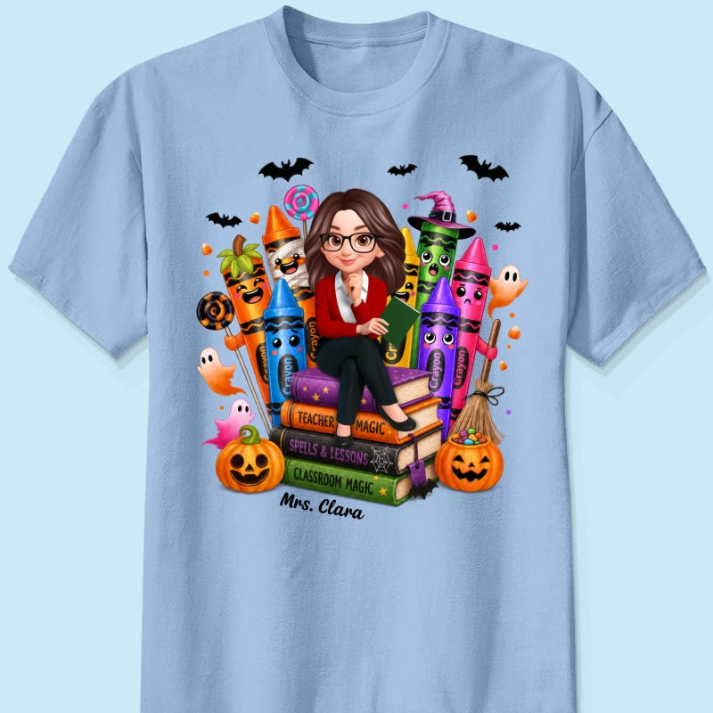 Teacher Halloween Crayon Crew - Personalized Shirt