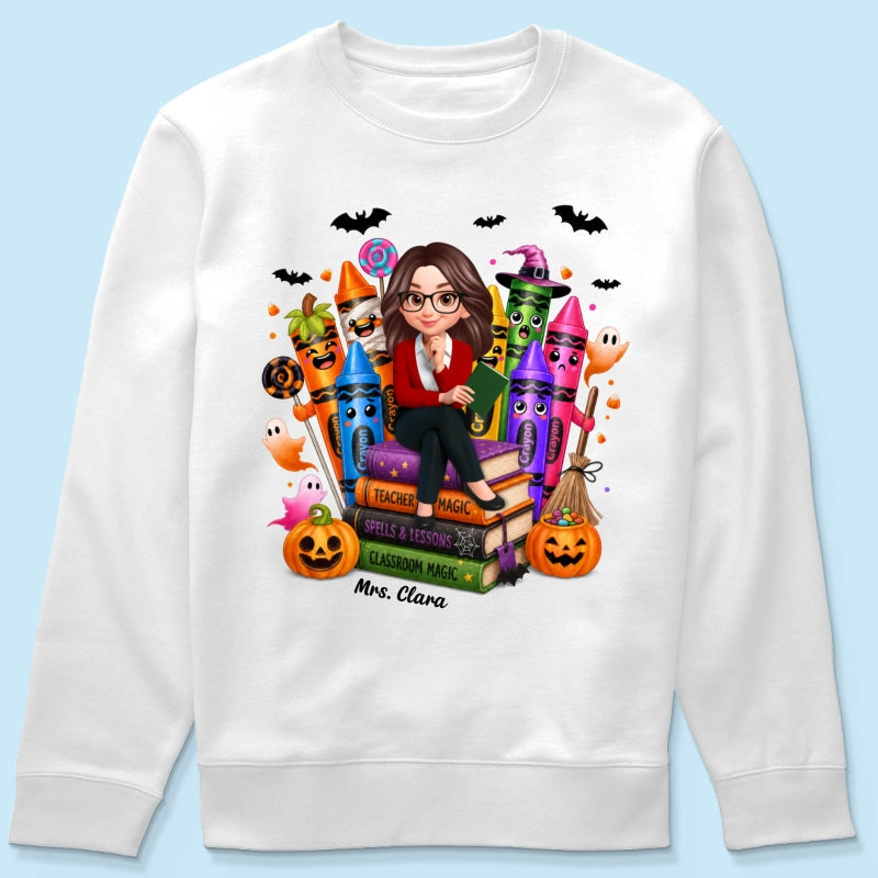 Teacher Halloween Crayon Crew - Personalized Shirt