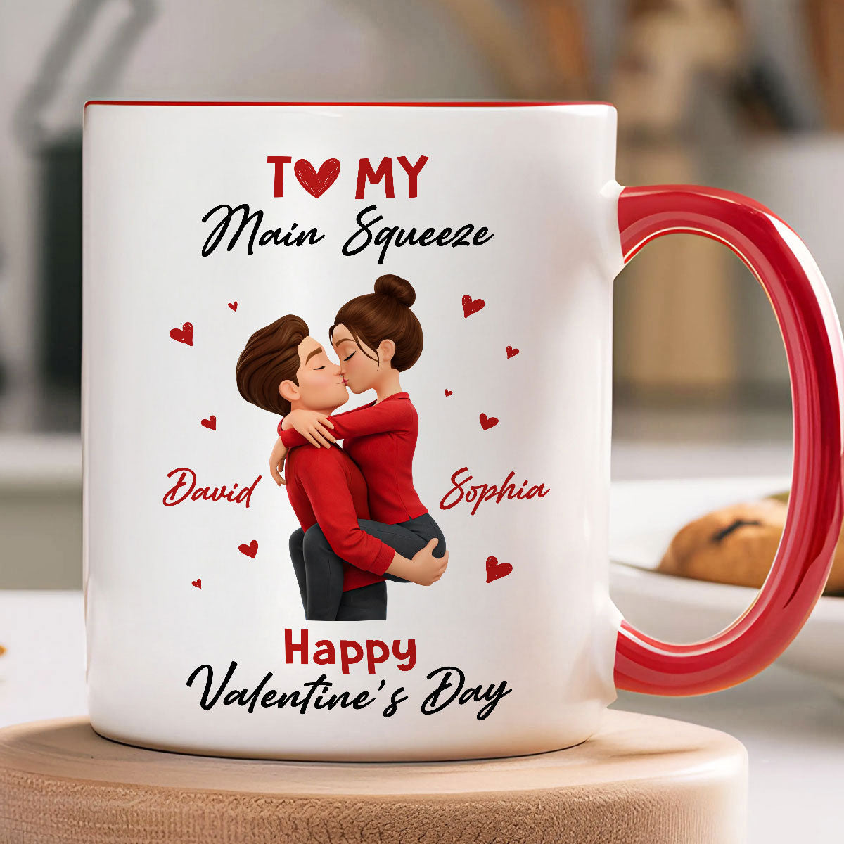 To My Main Squeeze Happy Valentine's Day - Personalized Mug - Unique Valentine's Day Gift for Her