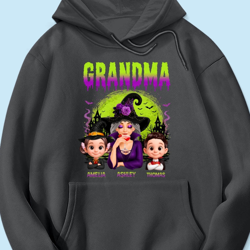 Grandma Mom Witch Halloween - Personalized Shirt - Trendy Halloween Gift for Her