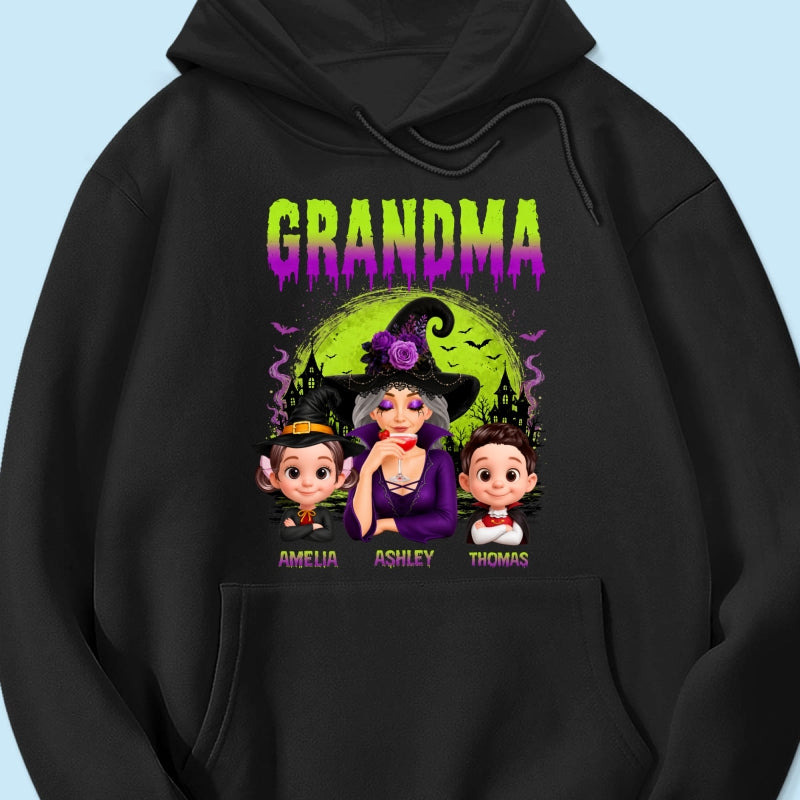 Grandma Mom Witch Halloween - Personalized Shirt - Trendy Halloween Gift for Her